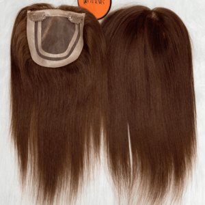 5x5 Inches Mono With PU Coated #4 Color 130% density Hair Topper