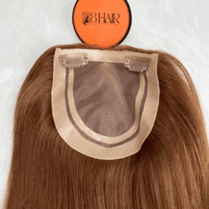 5x5 Inches Mono With PU Coated #6 Color 130% density Hair Topper